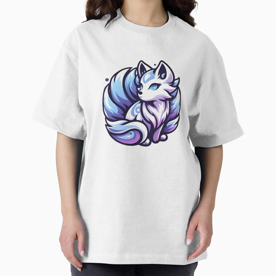 Arctic Kitsune Fox – Cute Ice Spirit Fox Illustration by Dyan4