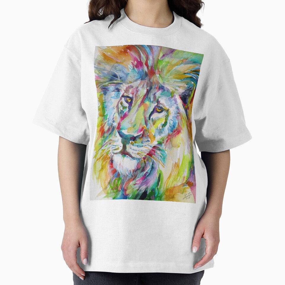 LION FACE - watercolor portrait by lautir