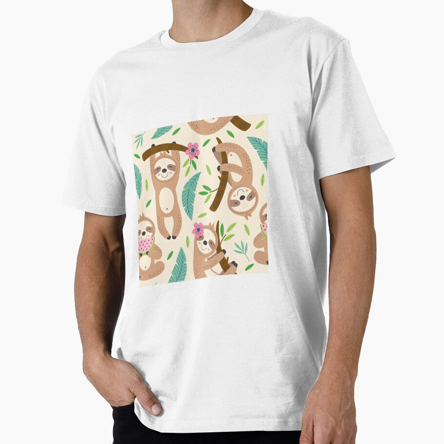 Cute Sloth Floral by ArtCreations79