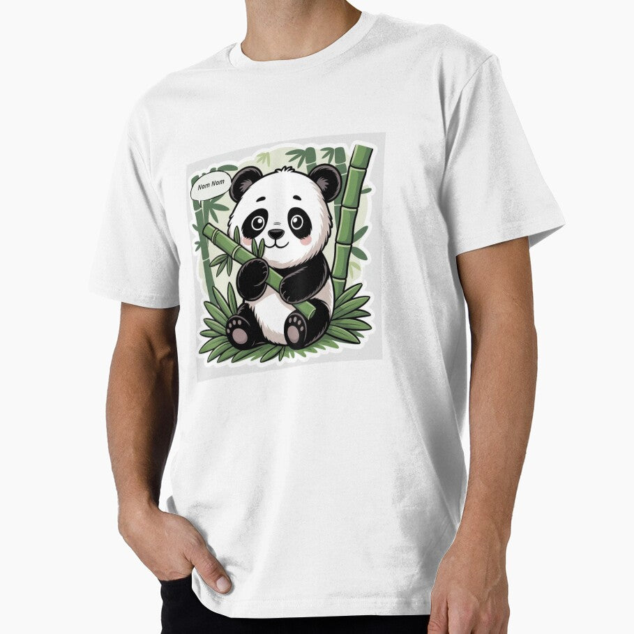Nom Nom Panda Eating Bamboo Sticker | Cute Kawaii Panda Sticker by ArtoraGallery