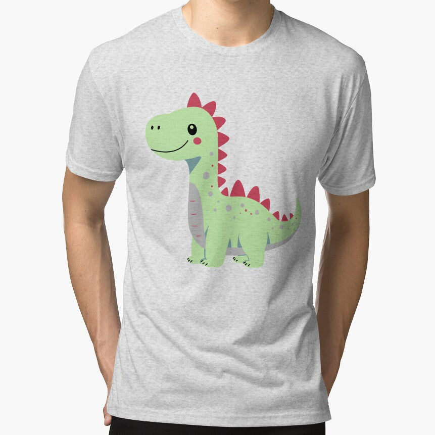 Cute Green Dinosaur with Red Spikes by IN Tales