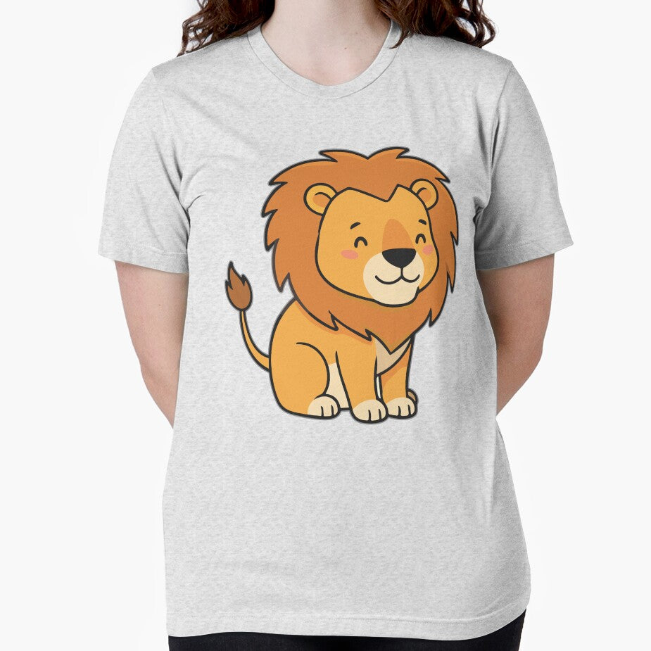 Cute Cartoon Baby Lion Smiling by IN Tales