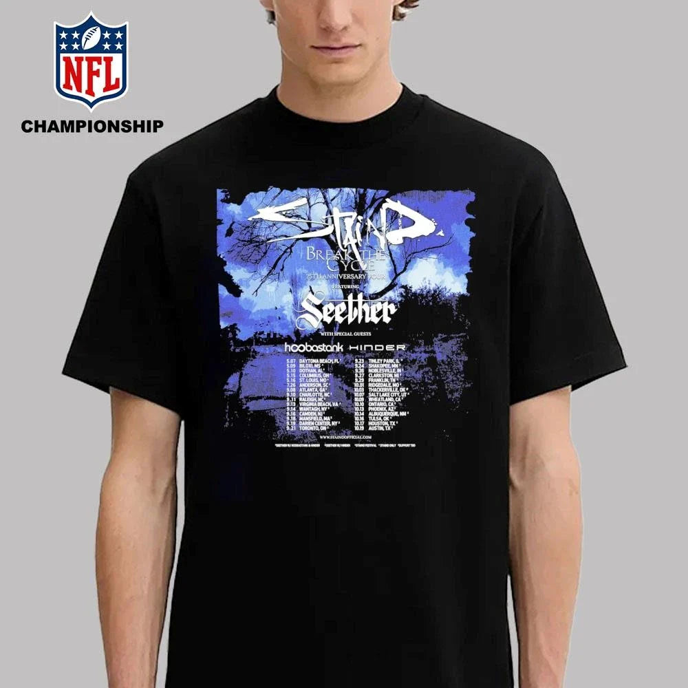 Staind Celebrating 25 Years Of Break The Cycle Tour Poster Shirt