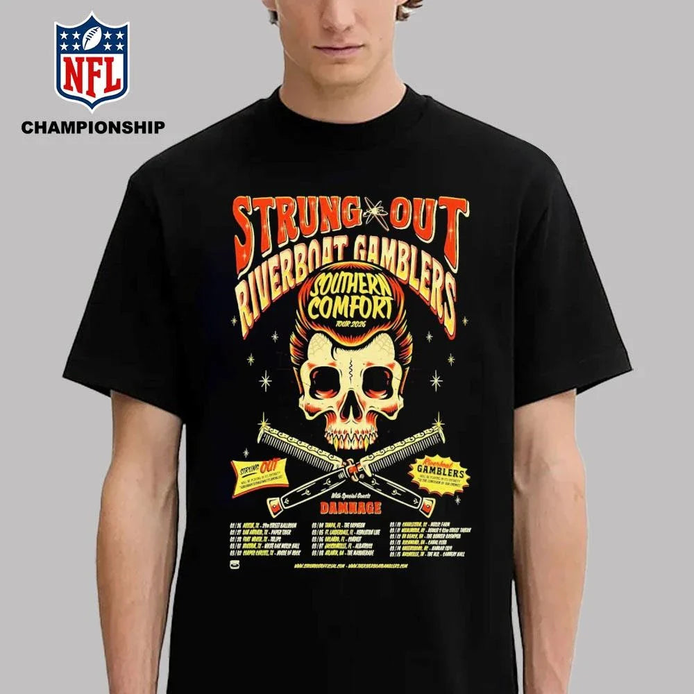 Strung Out Riverboat Gamblers Southern Comfort Tour 2026 Poster Shirt
