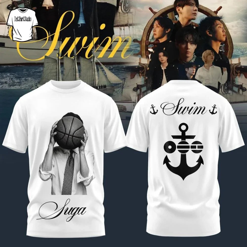 Suga BTS Swim Arirang Album Mixed Mesh Shirt