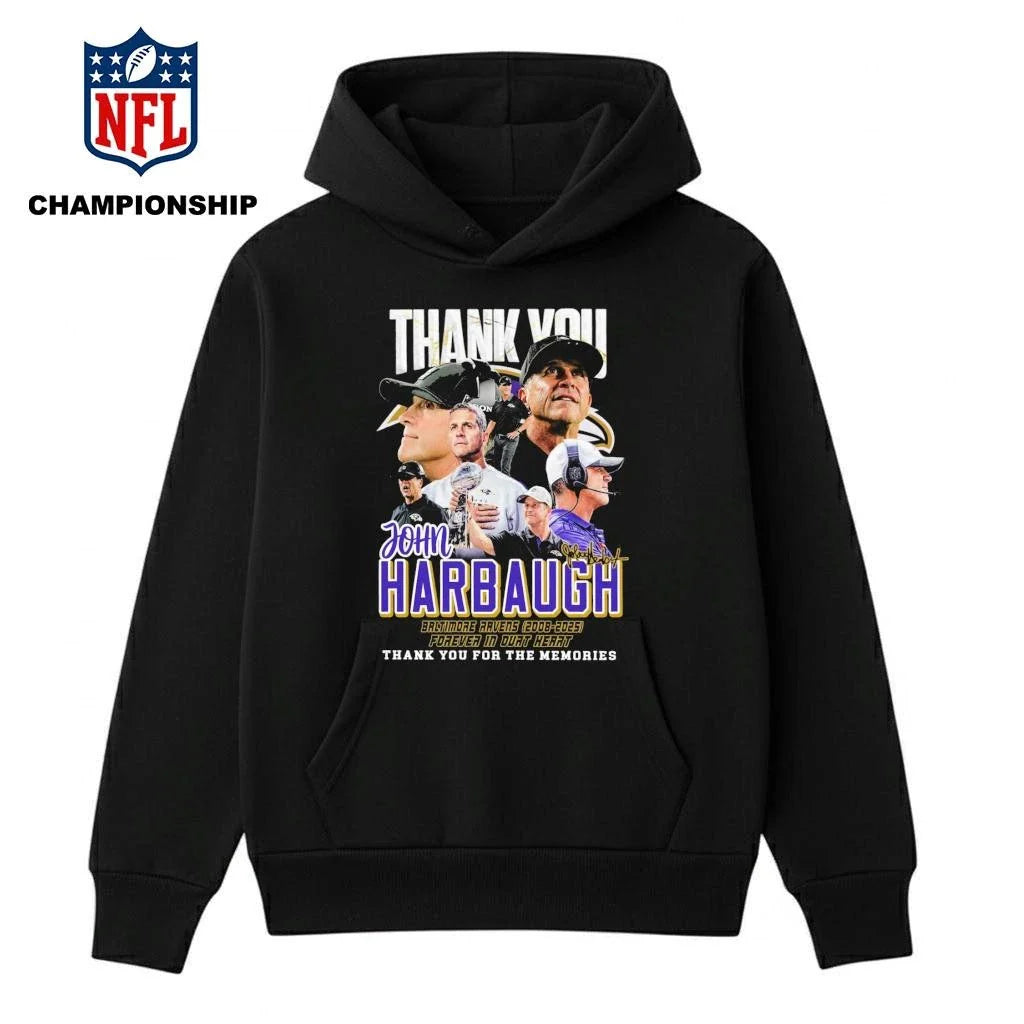 Thank You John Harbaugh 2008 2025 Thank You For The Memories Shirt