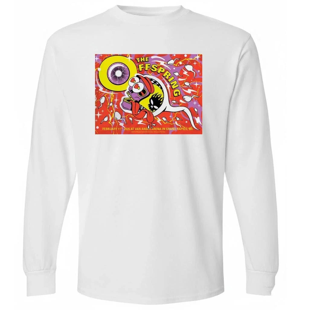 The Offspring Grand Rapids Michigan 2026 Tonight Show Poster At Van Andel Arena On February 11 2026 Skull Sperm Art Shirt