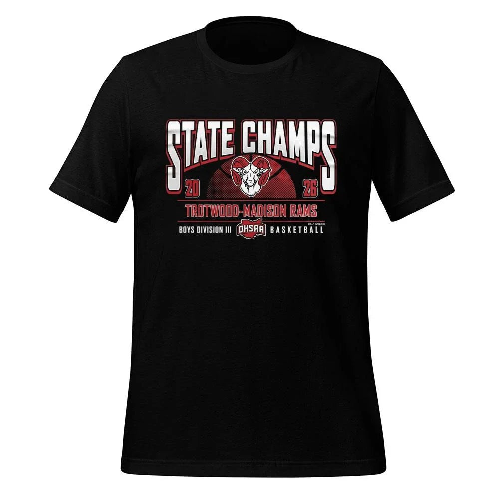 Trotwood Rams 2026 OHSAA Boys Basketball D3 State Champions Shirt