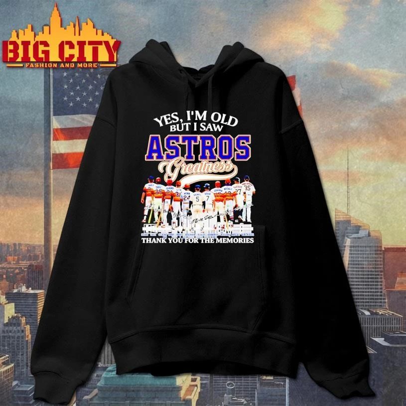 Houston Astros behind the back yes I’m old but I saw Astros greatness city skyline shirt