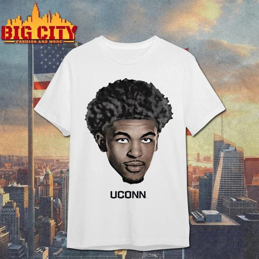Viuryvtw Jaylin Stewart Uconn Huskies Mens Basketball Big Head Graphic Shirt