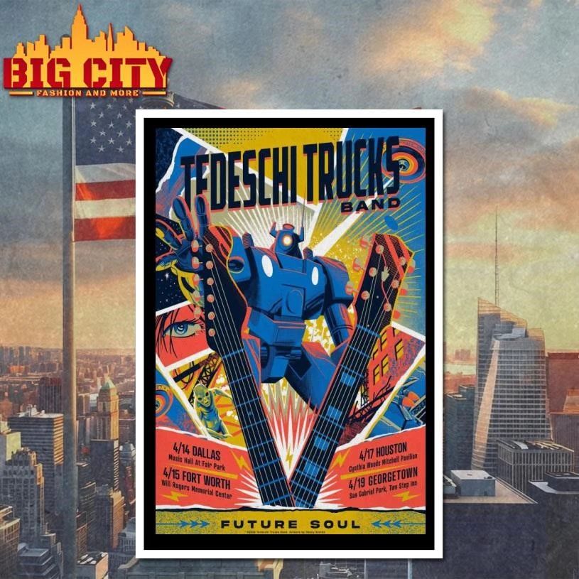 Tedeschi Trucks Band 4-14-15-17-19-2026 Show in Texax Poster Shirt