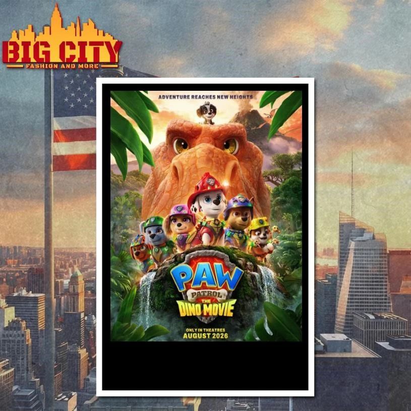 PAW Patrol The Dino Movie 2026 In Theaters August 14 2026 Poster Shirt