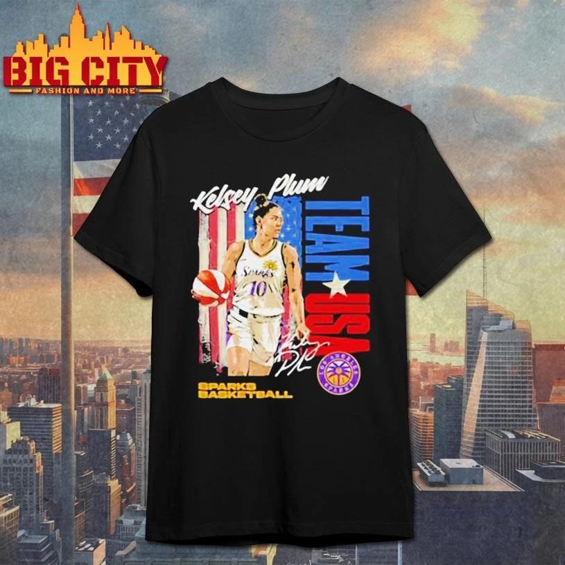 Kelsey Plum Team USA Sparks Basketball Olympic Style Graphic Shirt