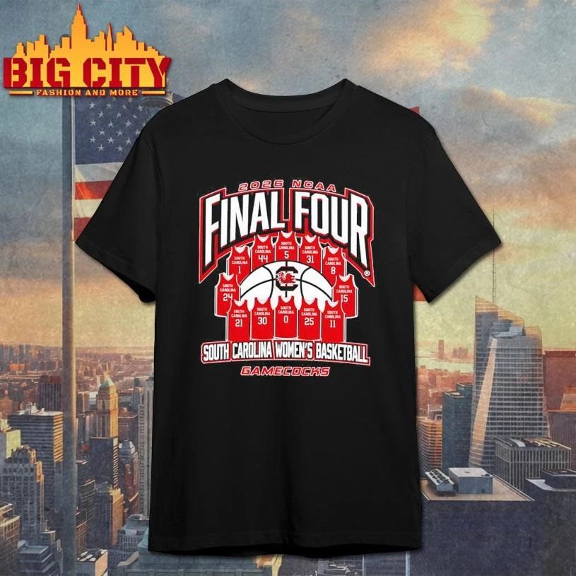South Carolina Gamecocks Women’s Basketball jerseys NCAA Final Four 2026 Shirt
