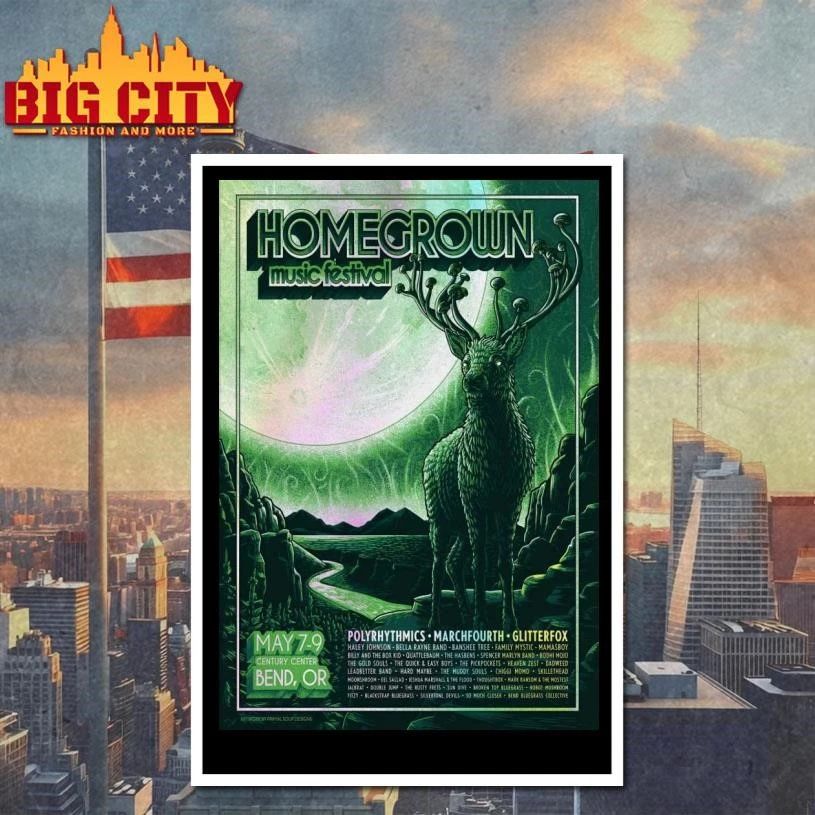 Homegrown Music Festival Bend OR 5-7-5-9-2026 Poster Shirt