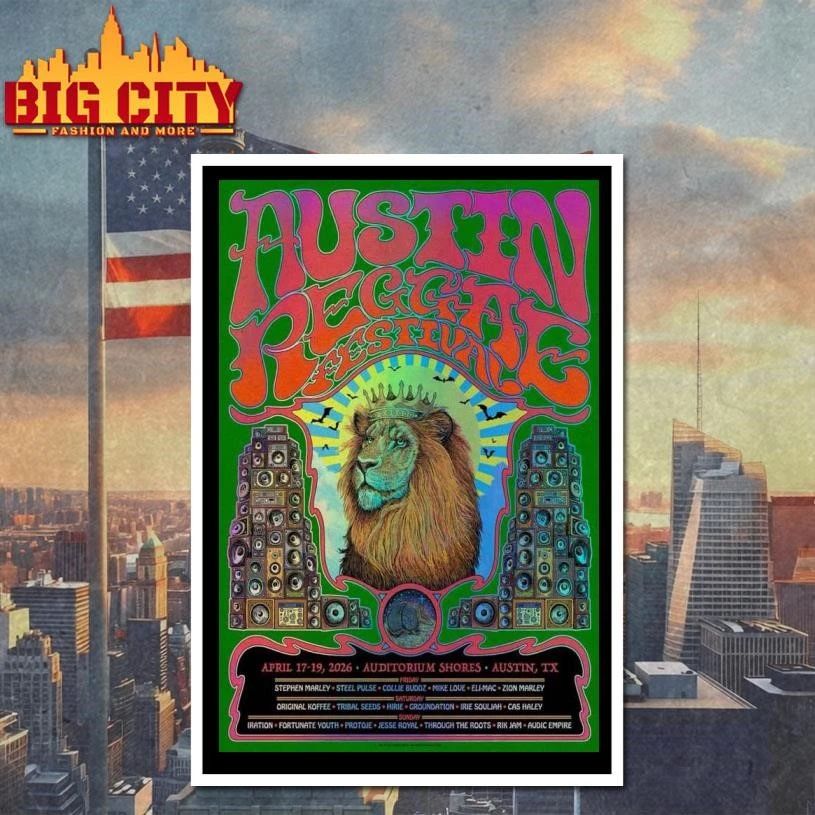 Apr 18 2026 Austin, TX Austin Reggae Festival Poster Shirt