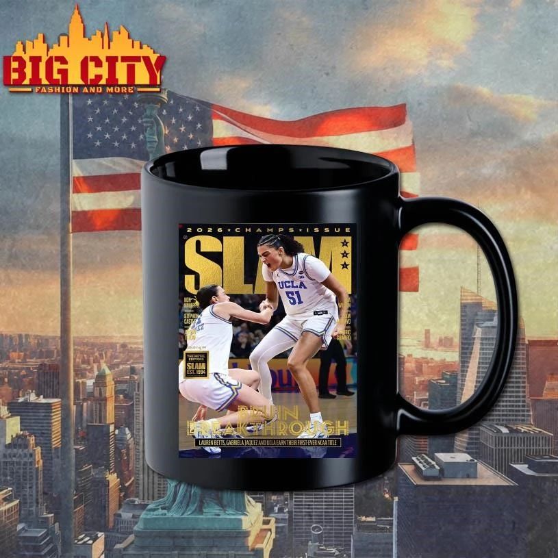 UCLA Bruins SLAM 261 Cover 2026 Women’s Basketball National Champions Lauren Betts Gabriela Jaquez First Ever NCAA Title Gold Edition Poster Shirt