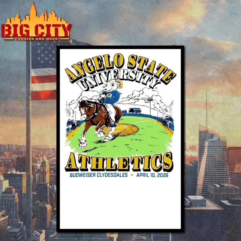 Angelo State University Athletics Budweiser Clydesdales April 10 2026 Classic Shirt