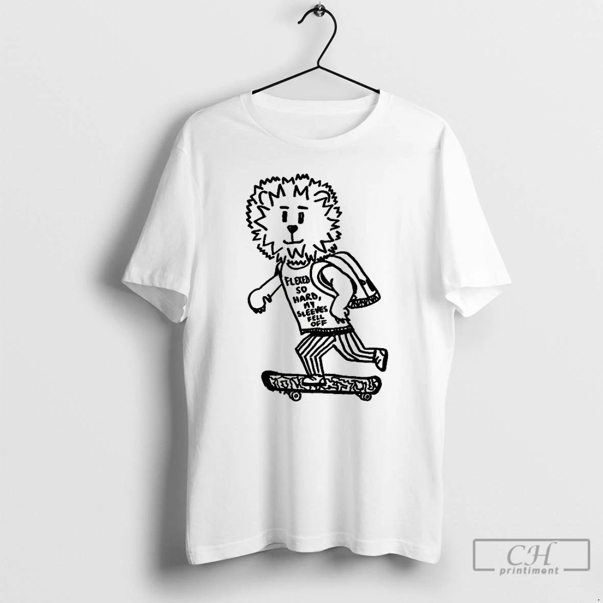 Classic Leo Zodiac Lion On Skateboard T Shirts