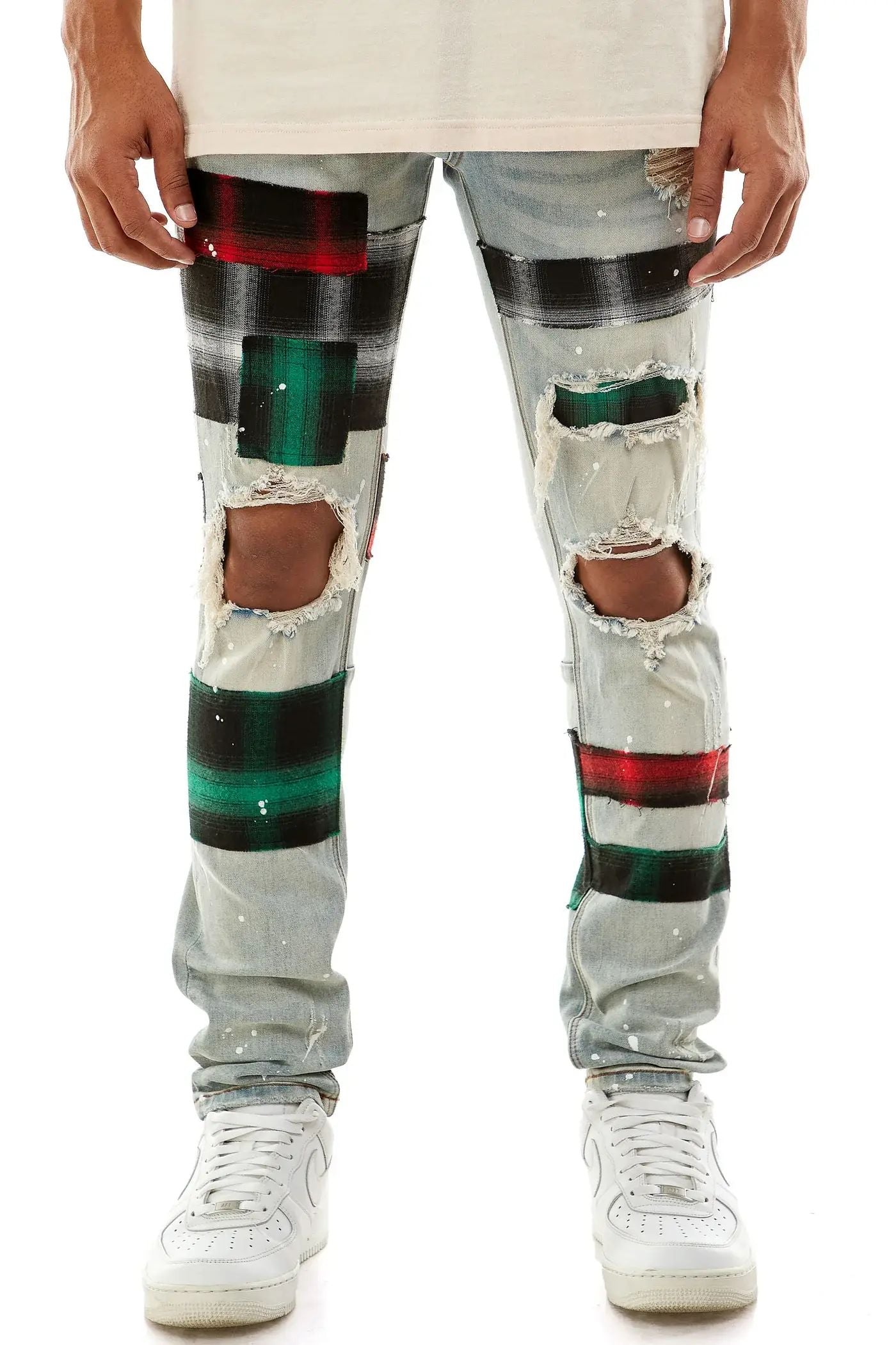 Multi-Patched Jeans