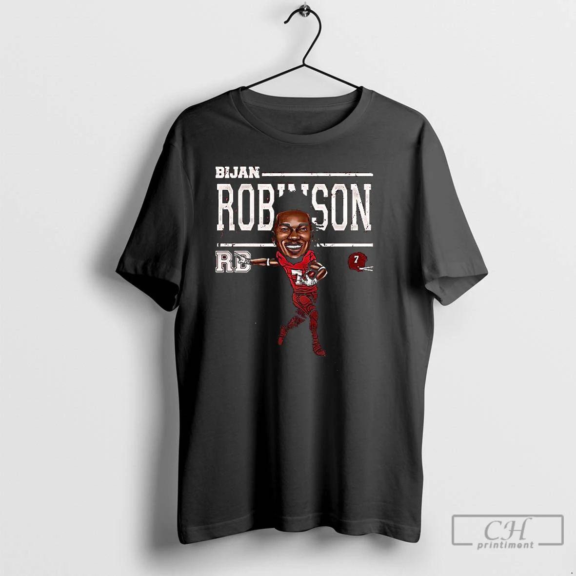 Classic Bijan Robinson Atlanta Falcons Football Caricature Player T Shirts