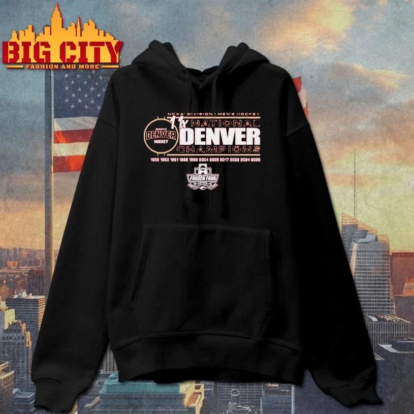 Denver Pioneers 11-Time NCAA Frozen Four Men’s Ice Hockey National Champions Shirt