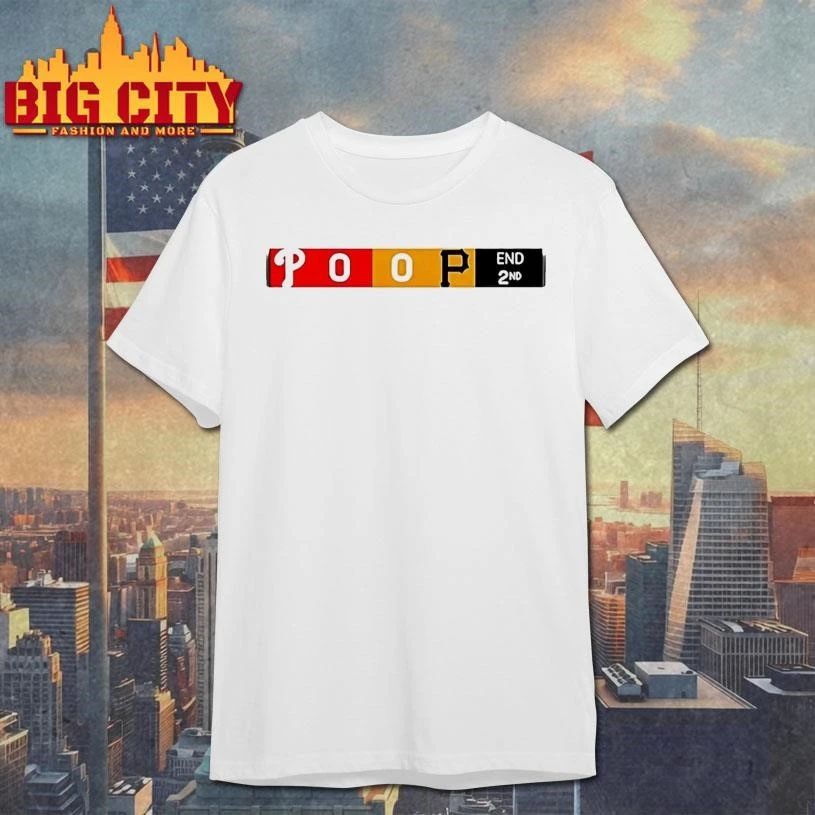 Philadelphia 0 Pittsburgh 0 P00p Scorebug Phillies Vs Pirates Rivalry Graphic Shirt