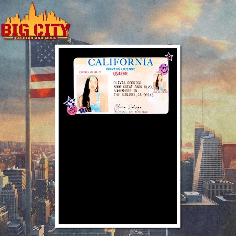 Olivia Rodrigo Drivers License 5 Year Anniversary Graphic Shirt