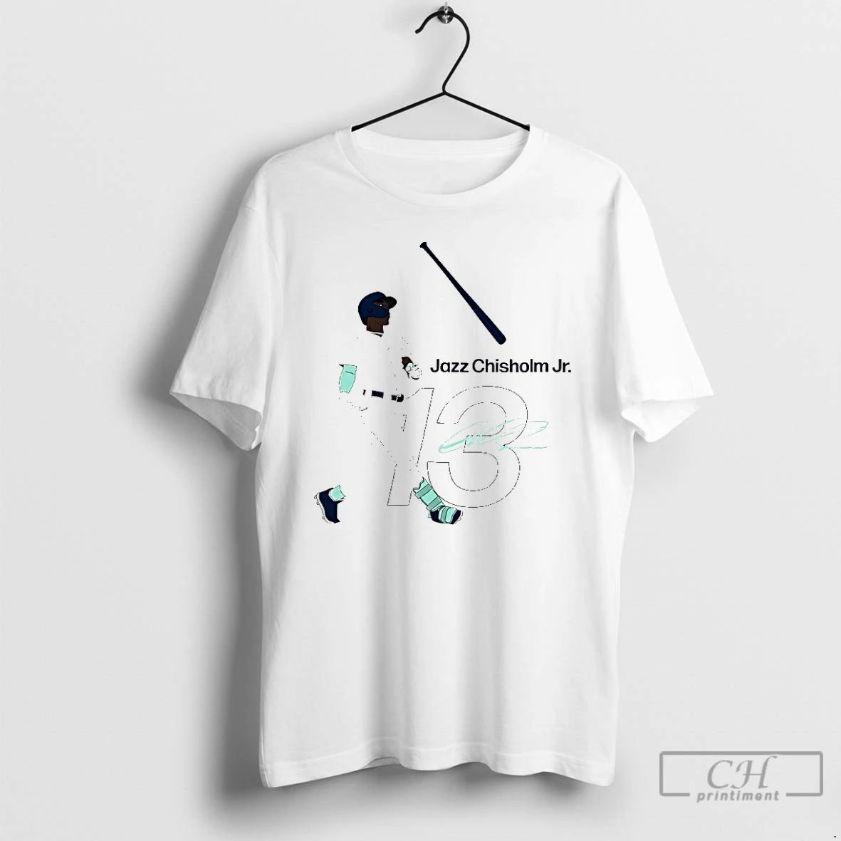 Classic Jazz Chisholm Jr 13 Jazz Bat Flip New York Yankees Signature T Shirts