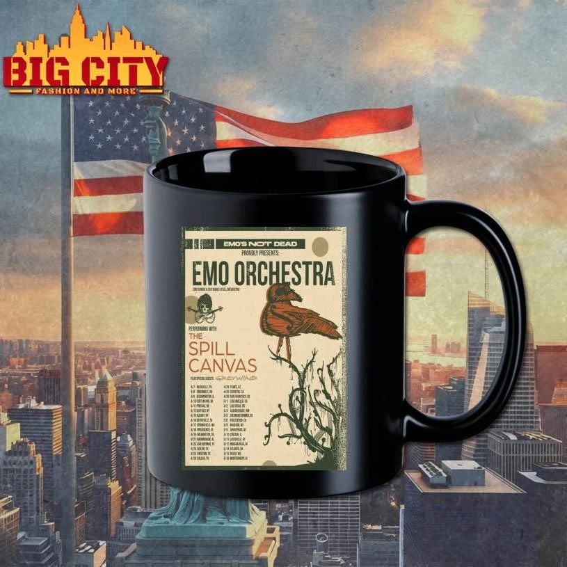 Emo Orchestra performing with The Spill Canvas Tour 2026 Poster Shirt