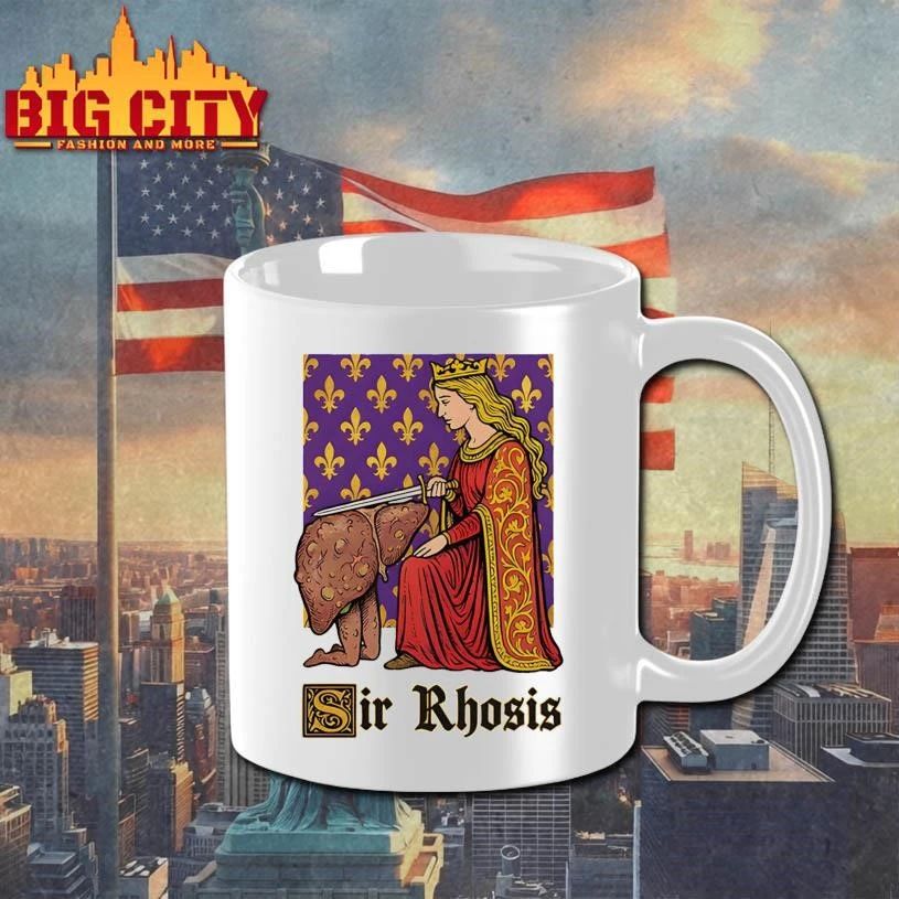 Funny Sir Rhosis Drinking Pun Graphic Shirt