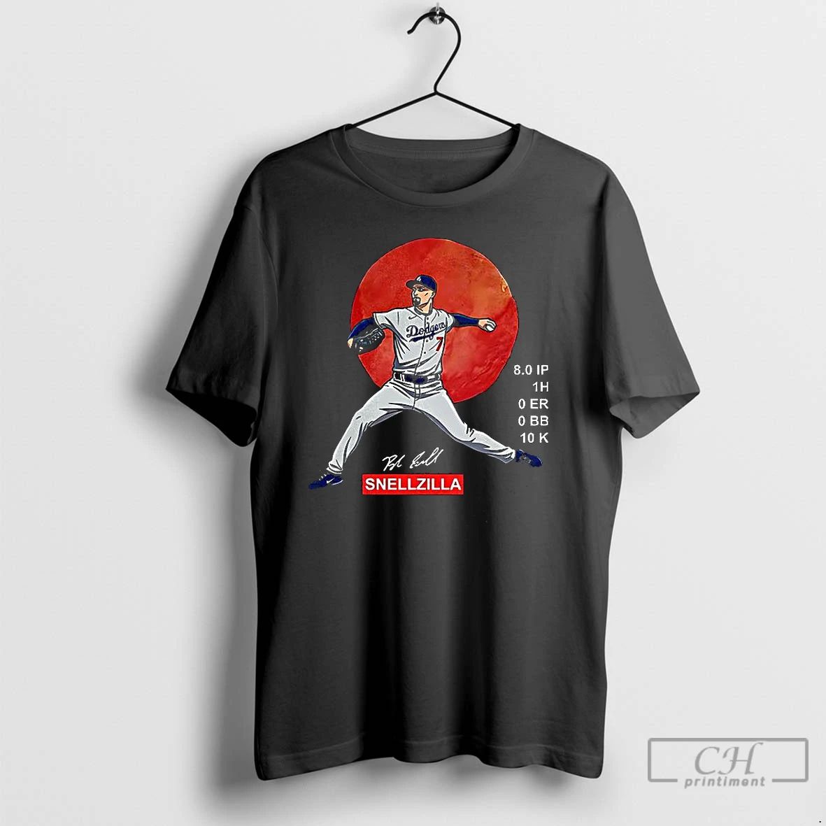 Classic Blake Snell Los Angeles Dodgers Baseball Win Shirts Snellzilla Signature T Shirts