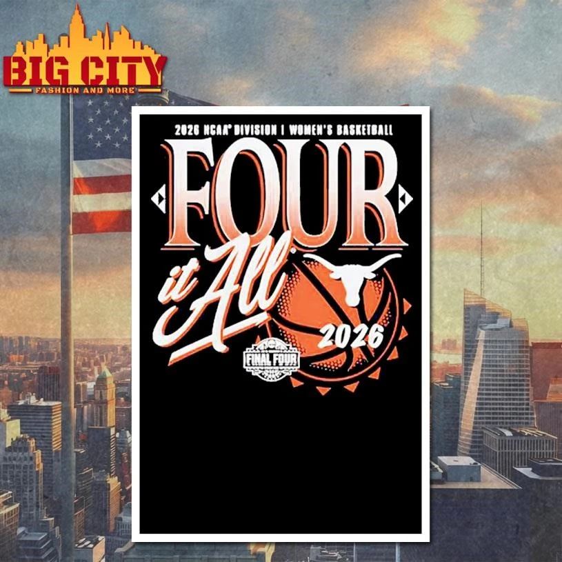 Texas Longhorns 2026 NCAA Women’s Basketball March Madness Final Four Zone Move Shirt