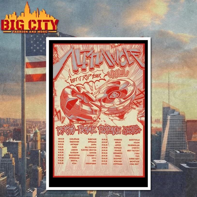 Alpha Wolf Let It RIP EUROPE-UK 2026 Tour Poster Shirt