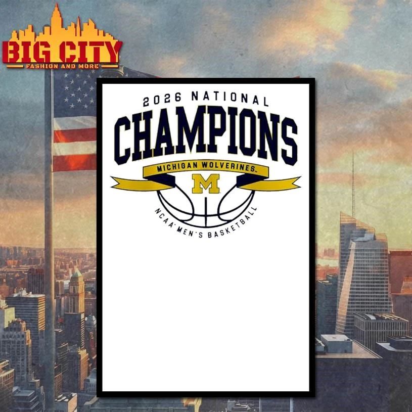 Michigan 2026 Basketball National Champions Ribbon Wings Shirt