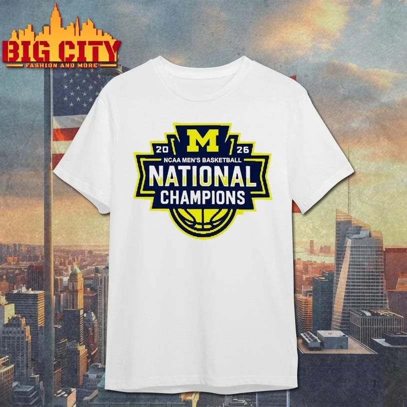 Michigan Wolverines Men’s Basketball 2026 NCAA National Champions Logo Shirt