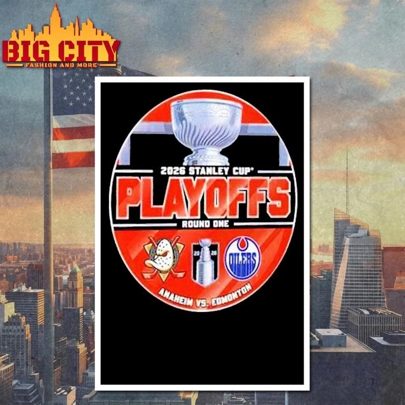 Edmonton Oilers vs. Anaheim Ducks 2026 Stanley Cup playoffs round 1 matchup shirt