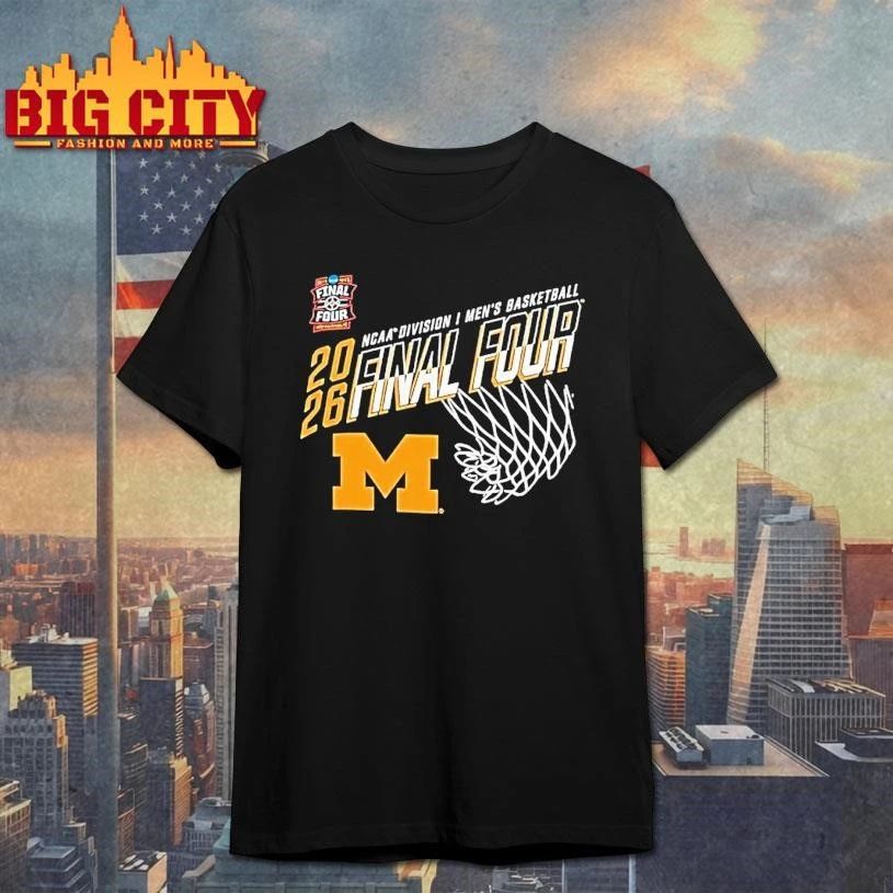 Michigan Wolverines 2026 Ncaa Mens Basketball Final Four Net College Shirt
