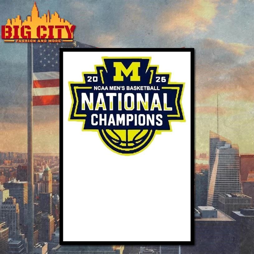 Michigan Wolverines Men’s Basketball 2026 NCAA National Champions Logo Shirt