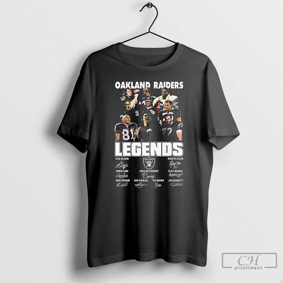Classic Oakland Raiders Legends Players Signatures 2025 Long Sleve T Shirts
