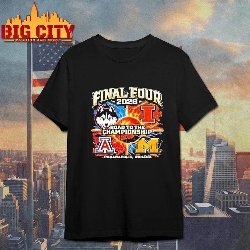 Final Four Showtime Indianapolis Uconn Michigan Arizona Illinois 2026 Shirt