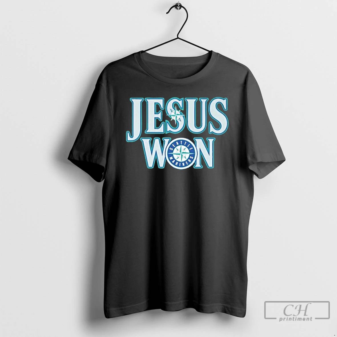 Classic Jesus Wom Seattle Mariners Loog T Shirts