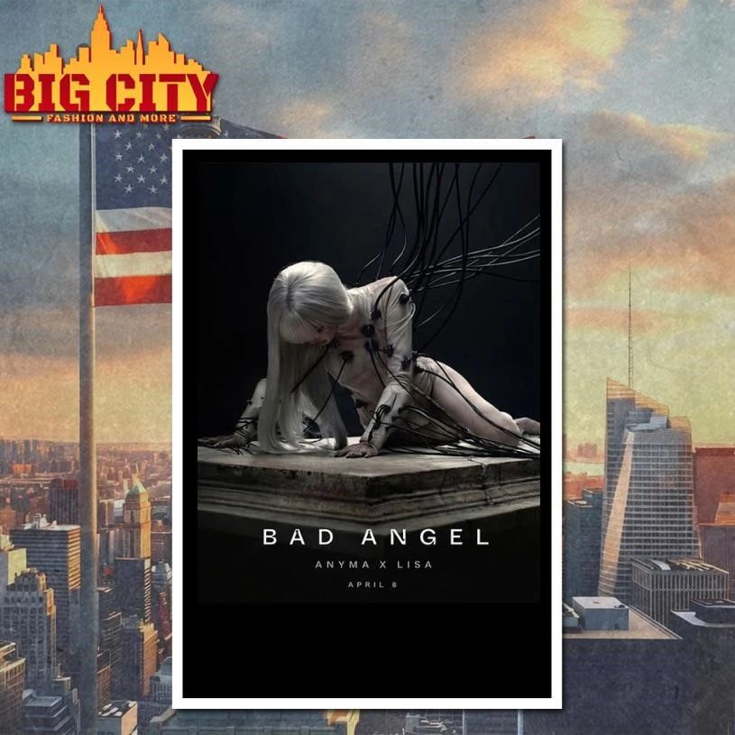 Lisa BLACKPINK x Anyma New Single Bad Angel Released On April 8 2026 Poster Shirt