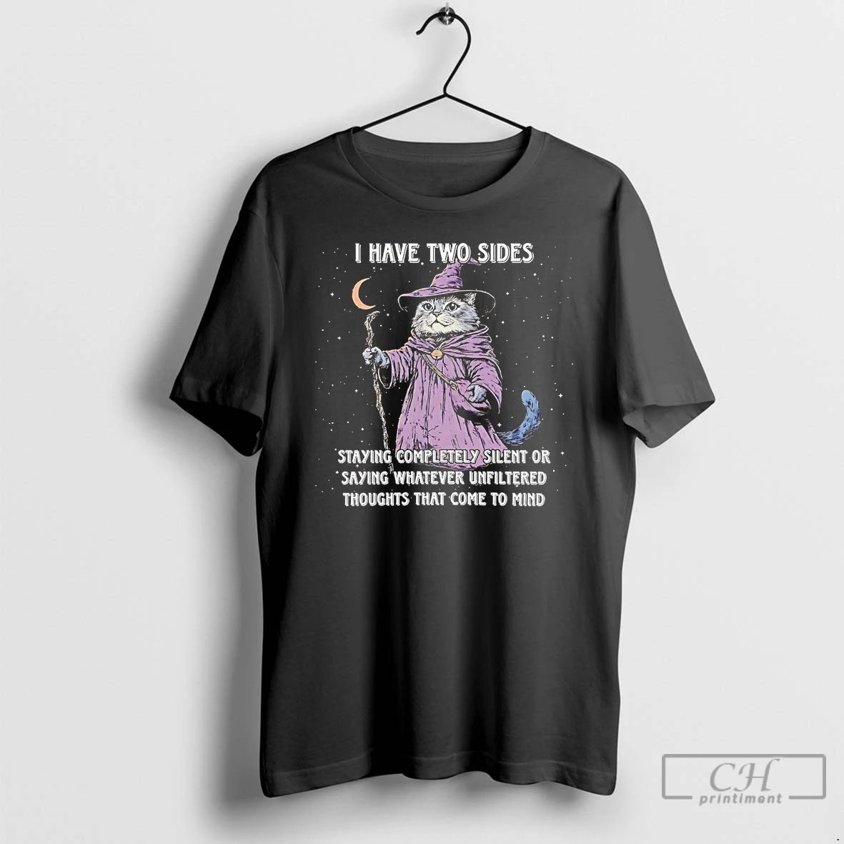 Classic Cat Wizard I Have Two Side Thoughts That Come To Mind T Shirts
