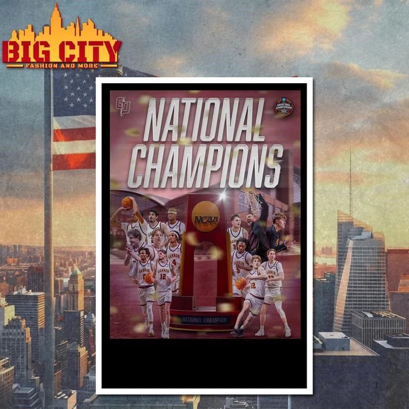 Gannon Golden Knights Men’s Basketball 2026 NCAA DII National Champions Home Decor Poster Shirt