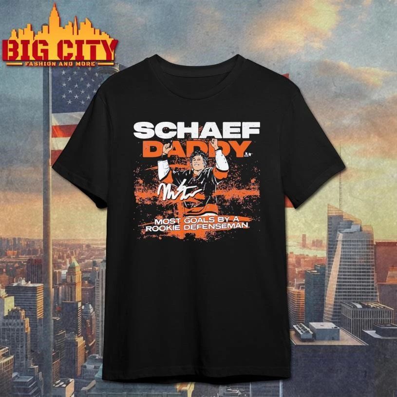 Matthew Schaefer Rookie Defenseman Goal Record Signature Shirt
