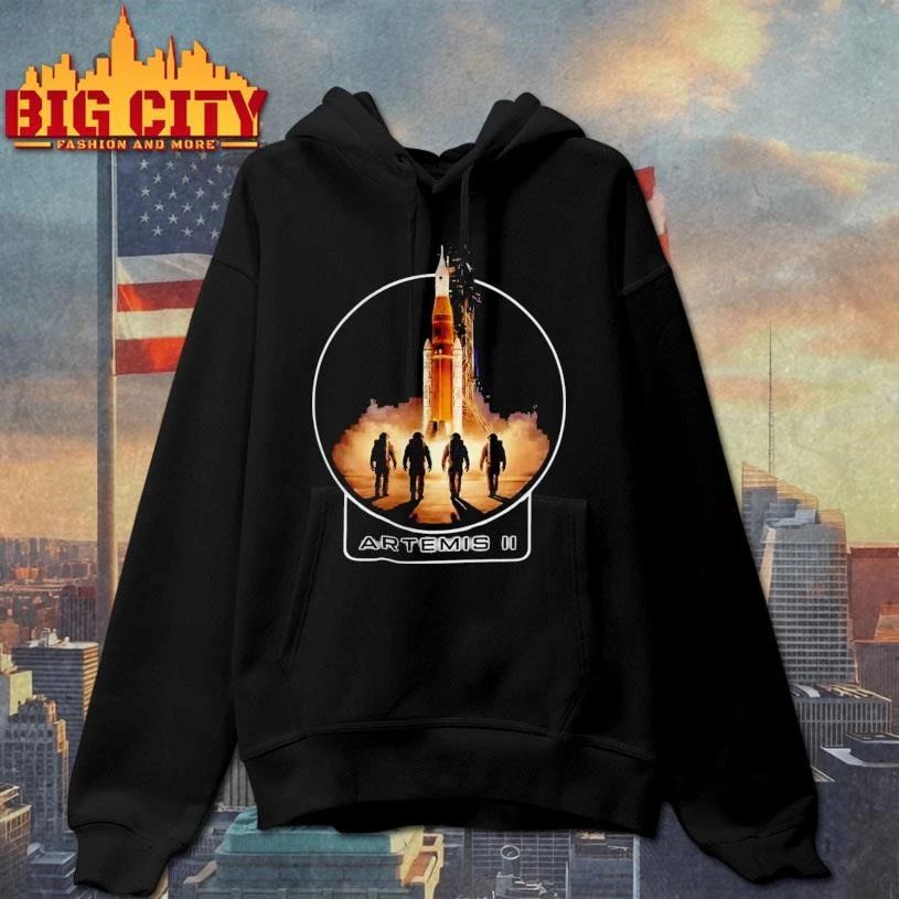 Artemis II NASA Moon Mission Crew SLS Rocket Shirt