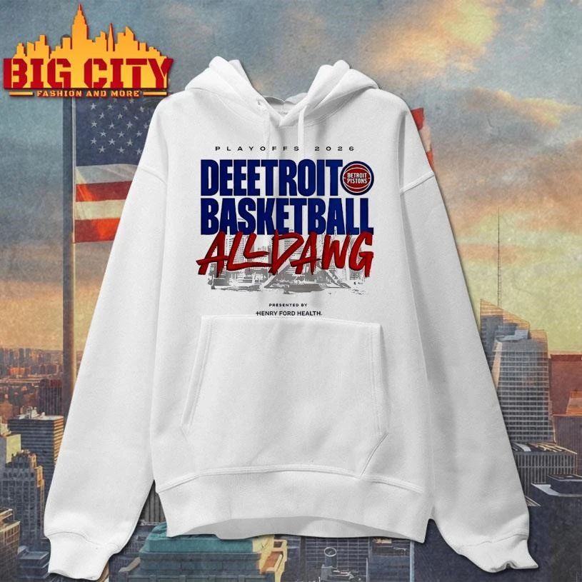 Detroit Pistons Basketball Playoffs 2026 Nba All Dawg Henry Ford Health Shirt