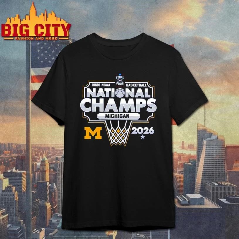 Michigan Wolverines Men’s Basketball 2026 NCAA National Champions March Madness Hoops Shirt