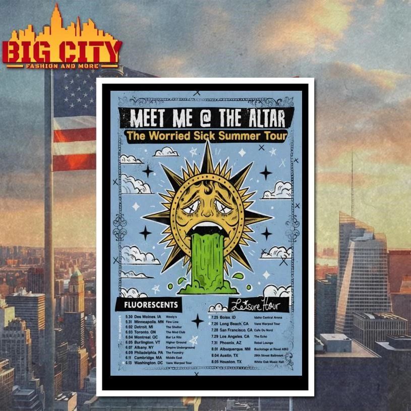 Meet Me @ The Altar The Worried Sick Summer Tour 2026 Poster Shirt